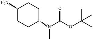 rac-tert-butyl N-methyl-N-[(1s,4s)-4-aminocyclohexyl]carbamate Struktur