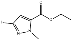 ethyl 3-iodo-1-methyl-1H-pyrazole-5-carboxylate Struktur