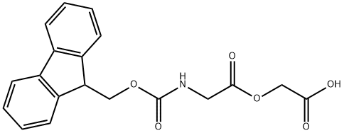 Glycine, N-[(9H-fluoren-9-ylmethoxy)carbonyl]-, carboxymethyl ester Struktur