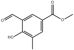 3-Formyl-4-hydroxy-5-methyl-benzoic acid methyl ester Struktur