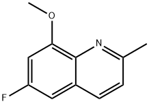 Quinoline, 6-fluoro-8-methoxy-2-methyl- Struktur