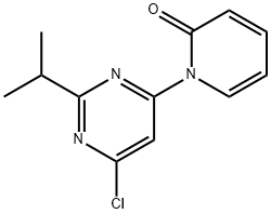 4-chloro-2-(iso-propyl)-6-(1H-pyridin-2-one)-pyrimidine Struktur