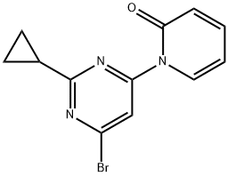 4-Bromo-2-cyclopropyl-6-(1H-pyridin-2-one)pyrimidine Struktur