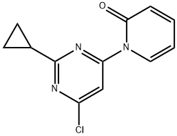 4-Chloro-2-cyclopropyl-6-(1H-pyridin-2-one)pyrimidine Struktur