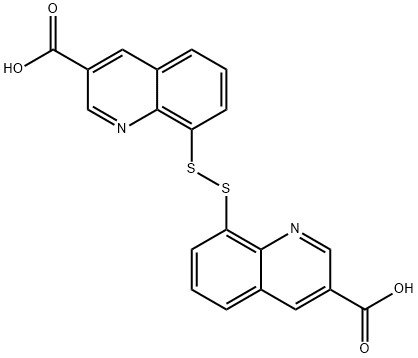 3-Quinolinecarboxylic acid, 8,8'-dithiobis- Struktur