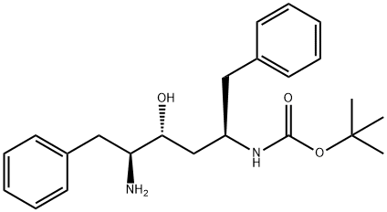 Carbamic acid, N-[(1R,3R,4S)-4-amino-3-hydroxy-5-phenyl-1-(phenylmethyl)pentyl]-, 1,1-dimethylethyl ester Struktur