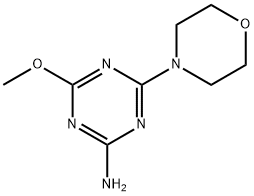 4-methoxy-6-(morpholin-4-yl)-1,3,5-triazin-2-amine Struktur