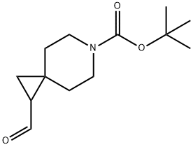 6-Azaspiro[2.5]octane-6-carboxylic acid, 1-formyl-, 1,1-dimethylethyl ester Struktur