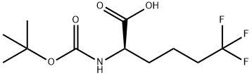 D-Norleucine, N-[(1,1-dimethylethoxy)carbonyl]-6,6,6-trifluoro- Struktur