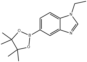 1H-Benzimidazole, 1-ethyl-5-(4,4,5,5-tetramethyl-1,3,2-dioxaborolan-2-yl)- Struktur