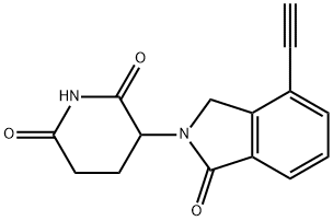 3-(4-Ethynyl-1-oxoisoindolin-2-yl)piperidine-2,6-dione Struktur