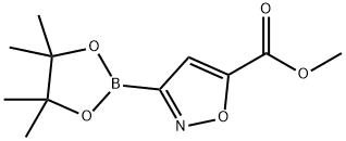 methyl 3-(tetramethyl-1,3,2-dioxaborolan-2-yl)-1,2-oxazole-5-carboxylate Struktur