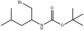 Carbamic acid, [1-(bromomethyl)-3-methylbutyl]-, 1,1-dimethylethyl ester (9CI) Struktur