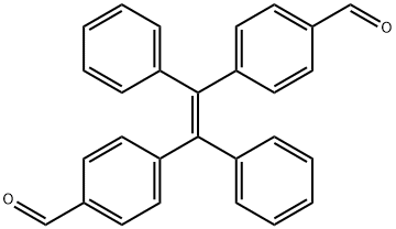 (E)-4,4'-(1,2-Diphenylethene-1,2-diyl)dibenzaldehyde Struktur