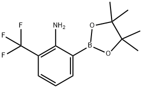 2-(4,4,5,5-tetramethyl-1,3,2-dioxaborolan-2-yl)-6-(trifluoromethyl)aniline Struktur