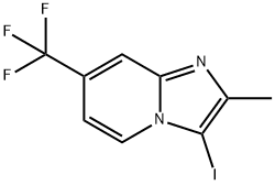 Imidazo[1,2-a]pyridine, 3-iodo-2-methyl-7-(trifluoromethyl)- Struktur