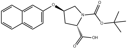 1,2-Pyrrolidinedicarboxylic acid, 4-(2-naphthalenyloxy)-, 1-(1,1-dimethylethyl) … Struktur