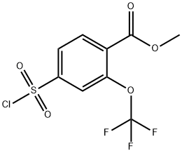 methyl 4-(chlorosulfonyl)-2-(trifluoromethoxy)benzoate Struktur