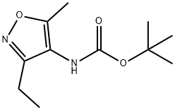 tert-butyl N-(3-ethyl-5-methyl-1,2-oxazol-4-yl)carbamate Struktur