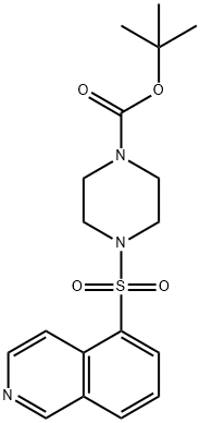 1-Piperazinecarboxylic acid, 4-(5-isoquinolinylsulfonyl)-, 1,1-dimethylethyl ester Struktur