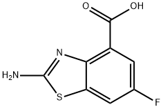 2-amino-6-fluoro-1,3-benzothiazole-4-carboxylic acid Struktur