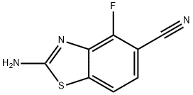 2-amino-4-fluoro-1,3-benzothiazole-5-carbonitrile Struktur