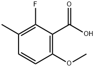 2-Fluoro-6-methoxy-3-methylbenzoic acid Struktur