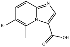 6-Bromo-5-methyl-imidazo[1,2-a]pyridine-3-carboxylic acid Struktur