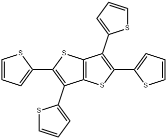 2,3,5,6-tetra(thiophen-2-yl)thieno[3,2-b]thiophene Struktur