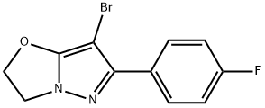 7-bromo-6-(4-fluorophenyl)-2,3-dihydropyrazolo[5,1-b]oxazole, 1429893-27-5, 結構式