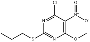 Pyrimidine, 4-chloro-6-methoxy-5-nitro-2-(propylthio)- Struktur