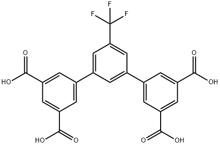 5'-(trifluoromethyl)-[1,1':3',1''-terphenyl]-3,3'',5,5''-tetracarboxylic acid Struktur