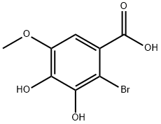 Benzoic acid, 2-bromo-3,4-dihydroxy-5-methoxy- Struktur