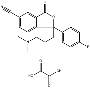 Citalopram impurity 9/Citalopram EP Impurity C Oxalate Salt/3-Oxo Citalopram Oxalate Salt/Citalopram Related Compound C Oxalate Salt/3-(3-Dimethylaminopropyl)-3-(4-fluorophenyl)-6-cyano-1(3H)-isobenzofuranone oxalate, 1440961-11-4, 結構式