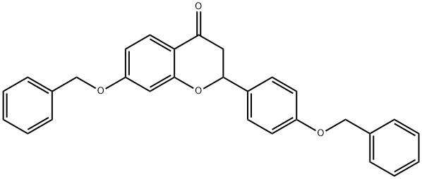 4H-1-Benzopyran-4-one, 2,3-dihydro-7-(phenylmethoxy)-2-[4-(phenylmethoxy)phenyl]- Struktur