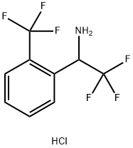 2,2,2-trifluoro-1-[2-(trifluoromethyl)phenyl]ethan-1-amine hydrochloride Struktur