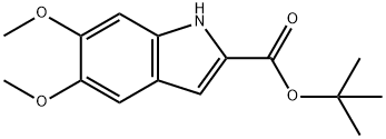 1H-Indole-2-carboxylic acid, 5,6-dimethoxy-, 1,1-dimethylethyl ester Struktur