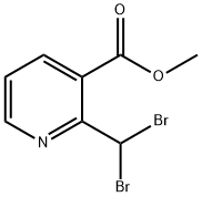 3-Pyridinecarboxylic acid, 2-(dibromomethyl)-, methyl ester Struktur