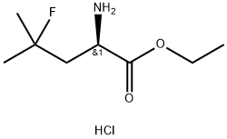 (R)-Ethyl 2-amino-4-fluoro-4-methylpentanoate hydrochloride Struktur