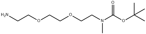 tert-Butyl-N-[2-[2-(2-aminoethoxy)ethoxy]ethyl]-N-methyl carbamate Struktur