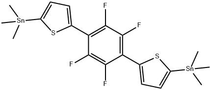 OC1604,  1,1'-[(2,3,5,6-tetrafluoro-1,4-phenylene)di-5,2-thiophenediyl]bis[1,1,1-trimethyl-Stannane Struktur