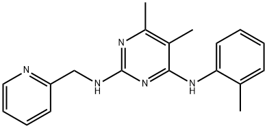 5,6-Dimethyl-N4-(2-methylphenyl)-N2-(pyridin-2-ylmethyl)pyrimidine-2,4-diamine Struktur