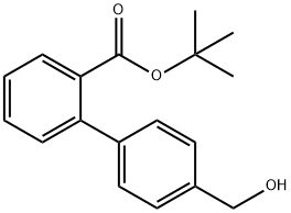 [1,1'-Biphenyl]-2-carboxylic acid, 4'-(hydroxymethyl)-, 1,1-dimethylethyl ester Struktur