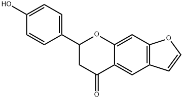 Furano(2'',3'',7,6)-4'-hydroxyflavanone Struktur