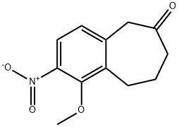 1-methoxy-2-nitro-8,9-dihydro-5H-benzo[7]annulen-6(7H)-one Struktur