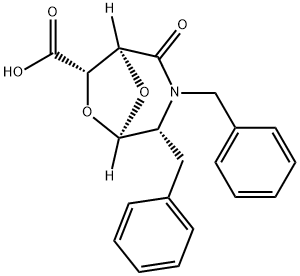 6,8-Dioxa-3-azabicyclo[3.2.1]octane-7-carboxylic acid, 2-oxo-3,4-bis(phenylmethyl)-, (1S,4R,5R,7S)- Struktur