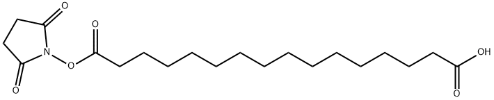 Hexadecanedioic acid, 1-(2,5-dioxo-1-pyrrolidinyl) ester Struktur