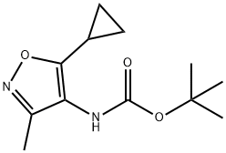 tert-butyl N-(5-cyclopropyl-3-methyl-1,2-oxazol-4-yl)carbamate Struktur