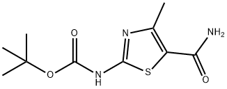 tert-butyl N-(5-carbamoyl-4-methyl-1,3-thiazol-2-yl)carbamate Struktur