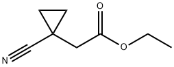 Cyclopropaneacetic acid, 1-cyano-, ethyl ester Struktur